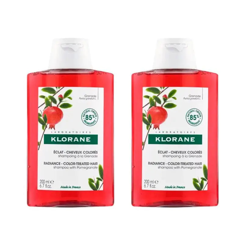 Klorane Shampooing à l'extrait de grenade, 2X200 Ml