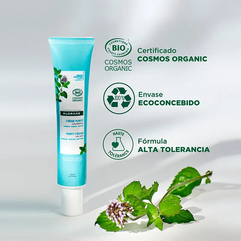 Klorane Crème Purifiante à la Menthe Aquatique Bio 40 g