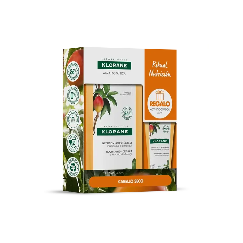 Klorane Pack Shampooing Mangue 400Ml + Après-Shampooing 50Ml