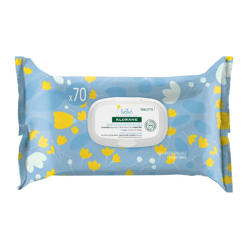 Klorane Baby Cleansing Wipes 70 units