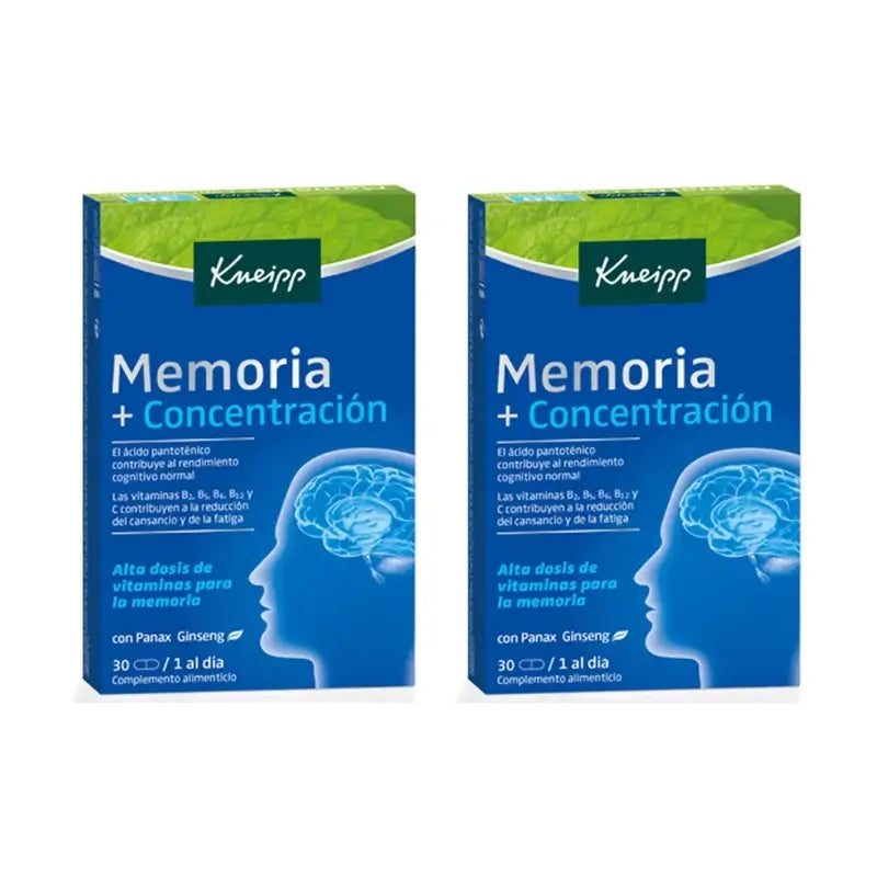 Kneipp Mémoire & Concentration, 2X30 Comprimés