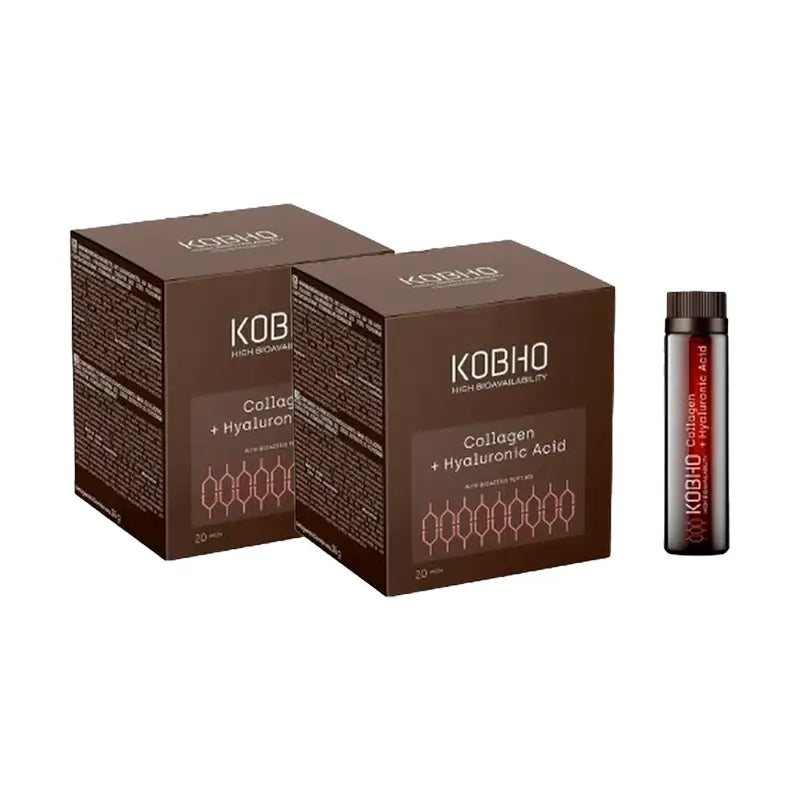 Kobho Labs Duplo Collagen + Hyaluronic Acid Supplement, 2 x 20 flacons