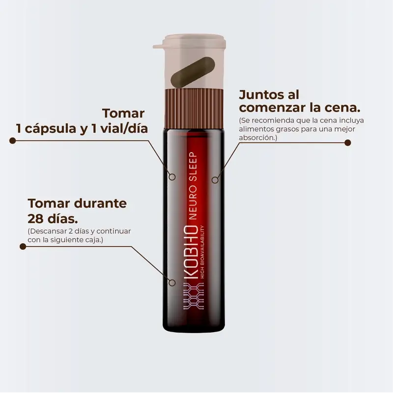Kobho Labs Neuro Sleep , 28 flacons et gélules