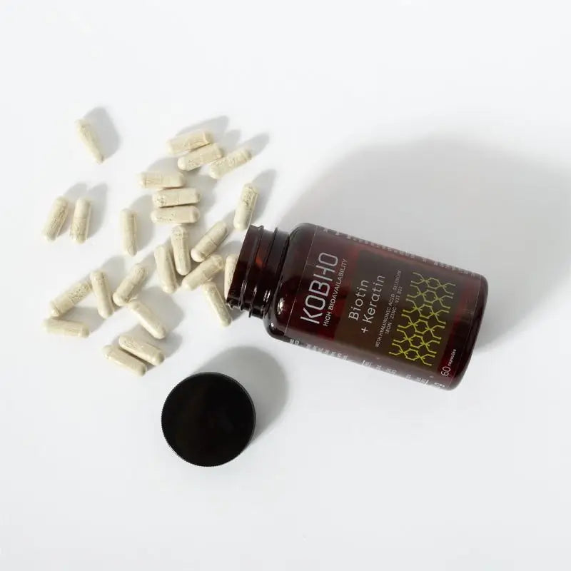 Kobho Labs Supplément Biotine + Kératine, 60 gélules