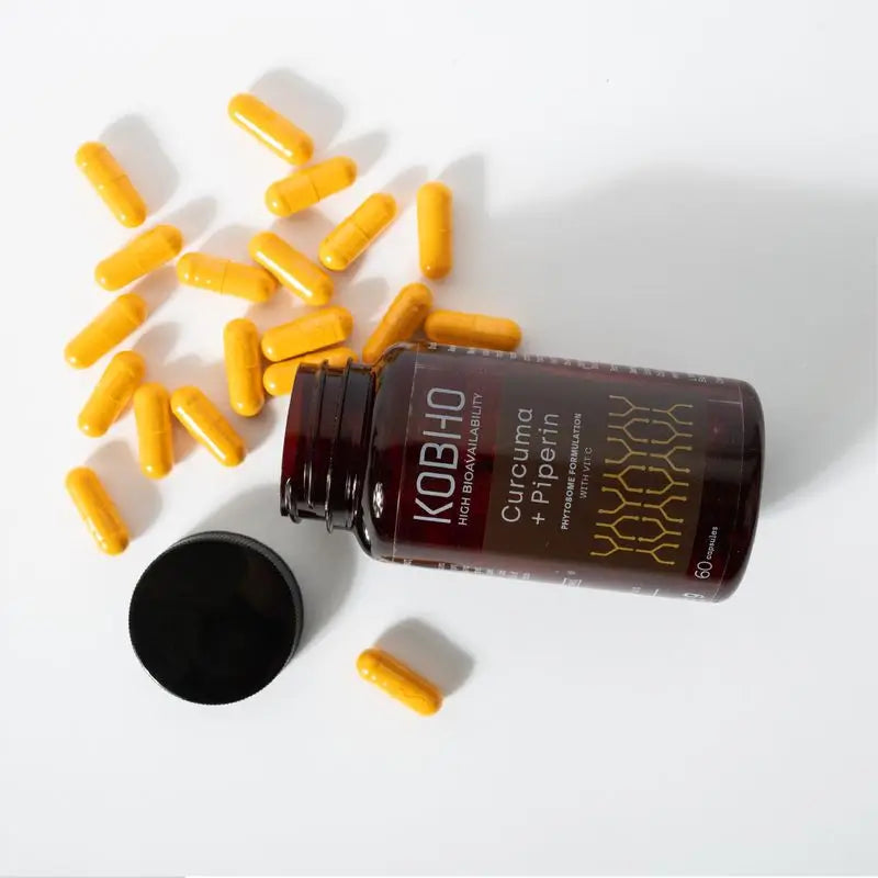Kobho Labs Supplément Curcuma + Poivre Noir, 60 gélules
