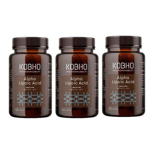 Kobho Labs Triplo Alpha Lipoic Acid Supplement, 3 x 3 x 60 gélules