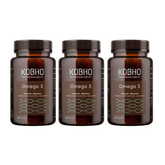 Kobho Labs Triplo Omega-3 Supplement, 3 x 60 gélules