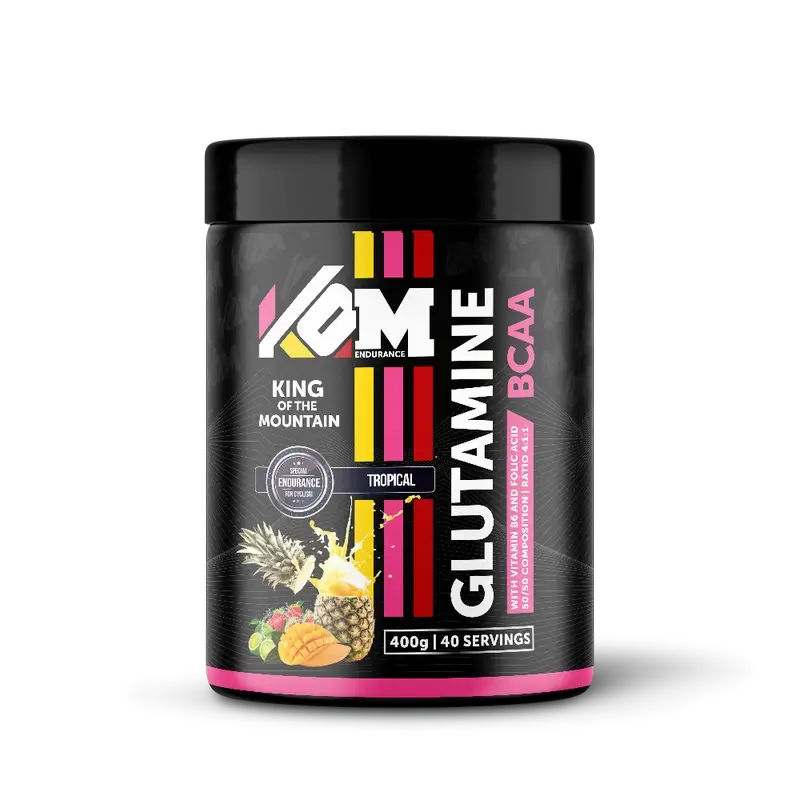 Kom Endurance Amino Acids Sports Nutrition, bcaa,s+glutamine tropical flavour 400g