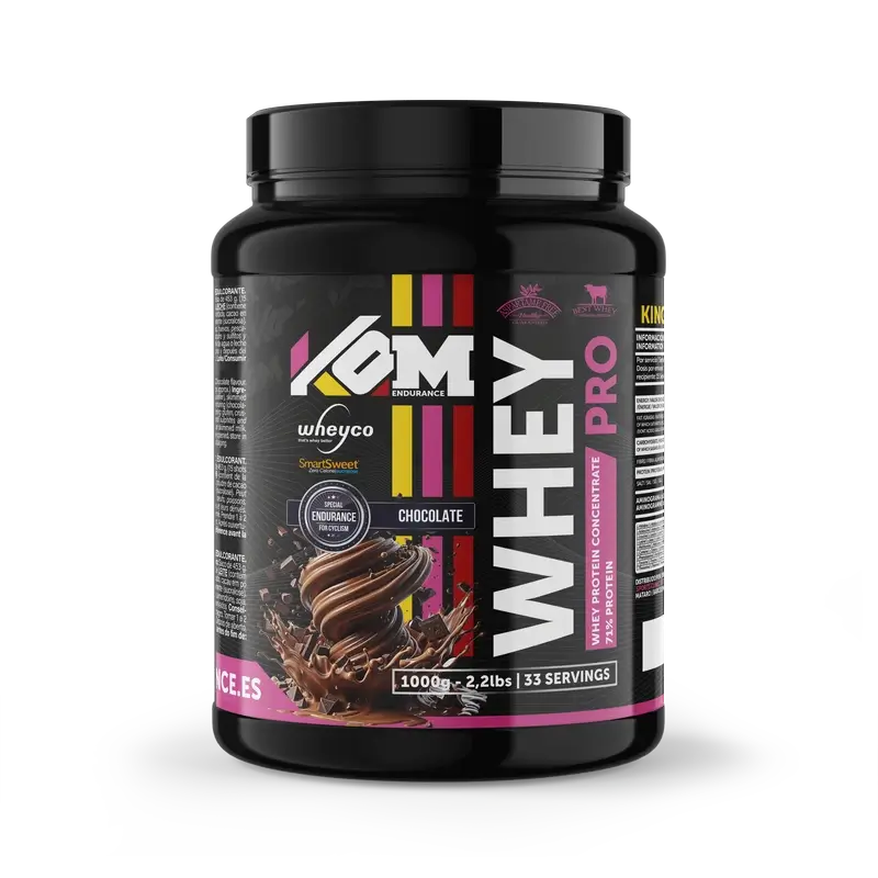 Kom Endurance Proteins Sports Nutrition, boîte de 1 kg de protéines de lactosérum au goût de chocolat