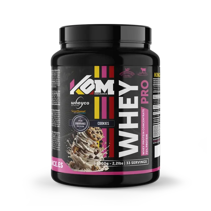 Kom Endurance Protein Sports Nutrition, whey protein 1kg canister cookies flavour