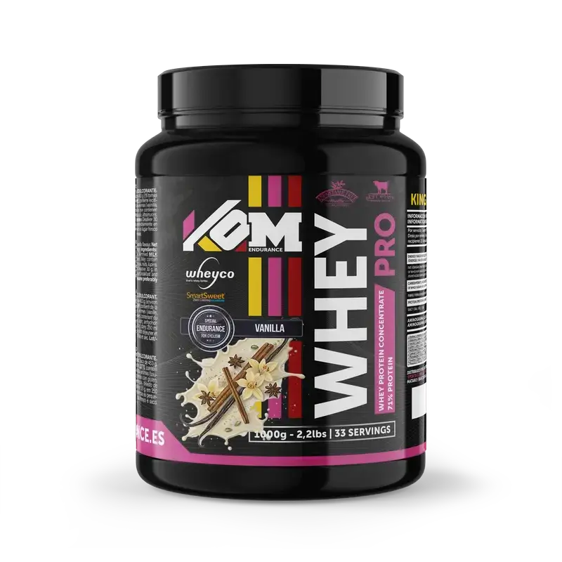 Kom Endurance Proteins Sports Nutrition, boîte de 1kg de protéines de lactosérum à la vanille