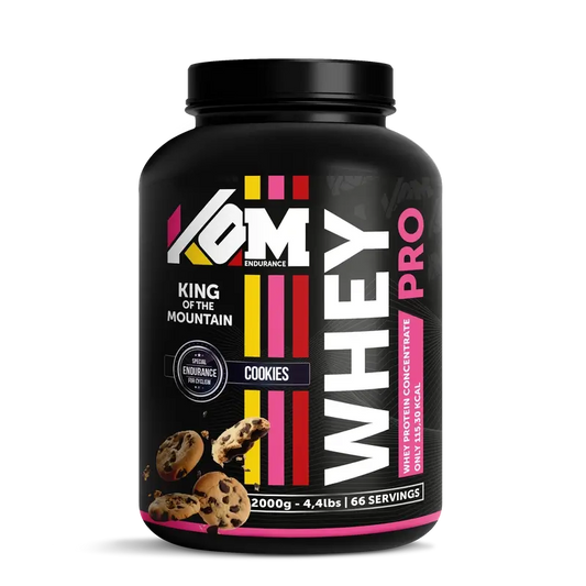 Kom Endurance Proteins Sports Nutrition, whey protein 2kg canister cookies flavour