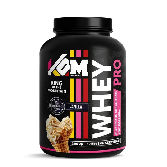 Kom Endurance Proteins Sports Nutrition, whey protein 2kg vanilla flavour tin