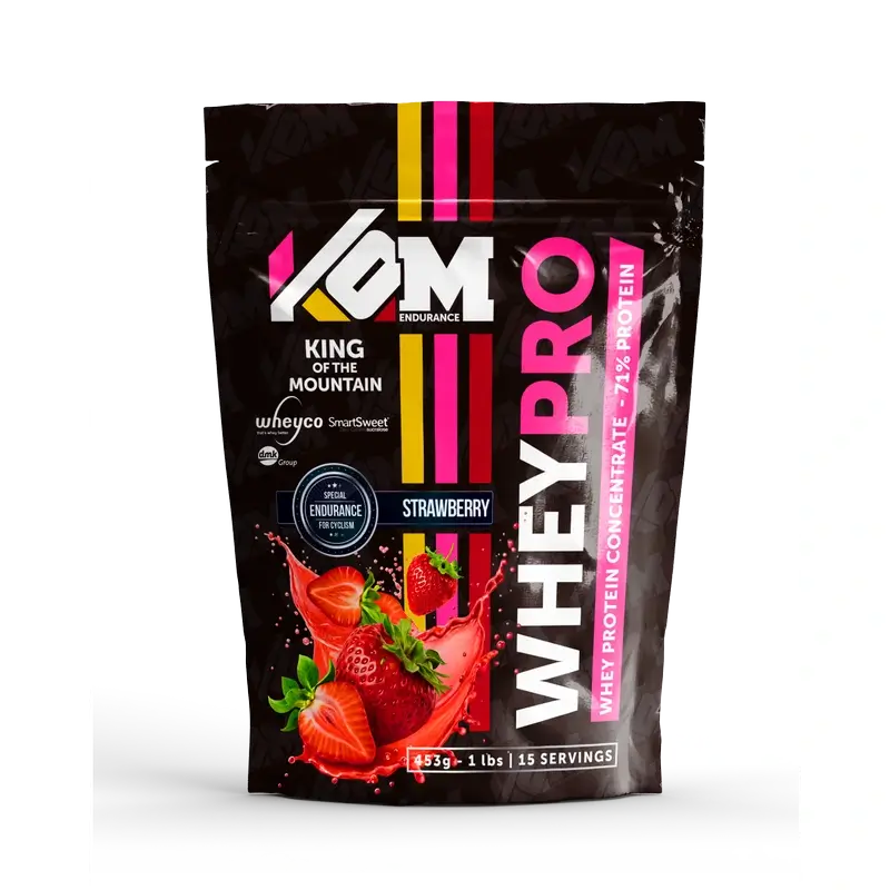 Kom Endurance Proteins Sports Nutrition, sachet de protéines de lactosérum 453 g goût fraise