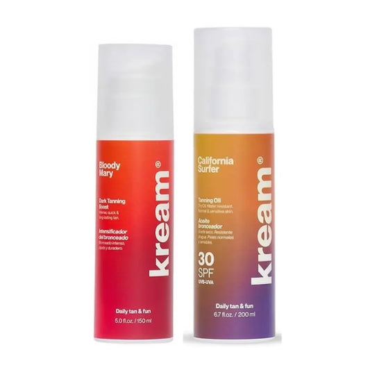 Kream Pack Tanning Activator Bloody Mary, 150 Ml + Kream Bronzing Oil Spf30 California Surf, 200 Ml