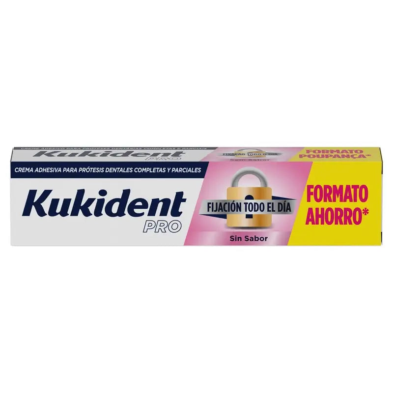 Kukident Quadruple Pro Crème adhésive complète pour prothèses dentaires, neutre 4 x 70 Gr