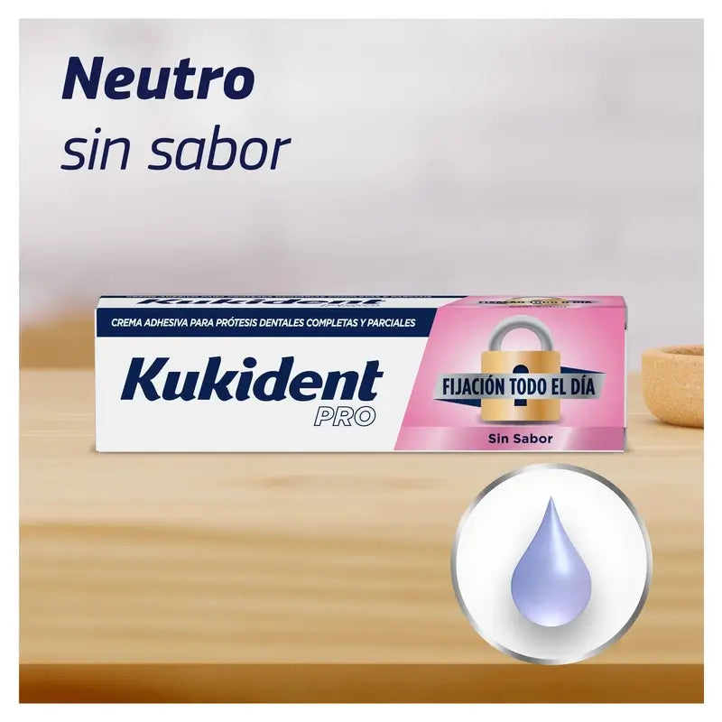 Kukident Quadruple Pro Crème adhésive complète pour prothèses dentaires, neutre 4 x 70 Gr