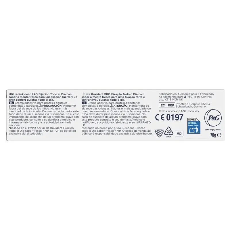 Kukident Pro Complete Classic Flavour Crème adhésive dentaire 70 gr