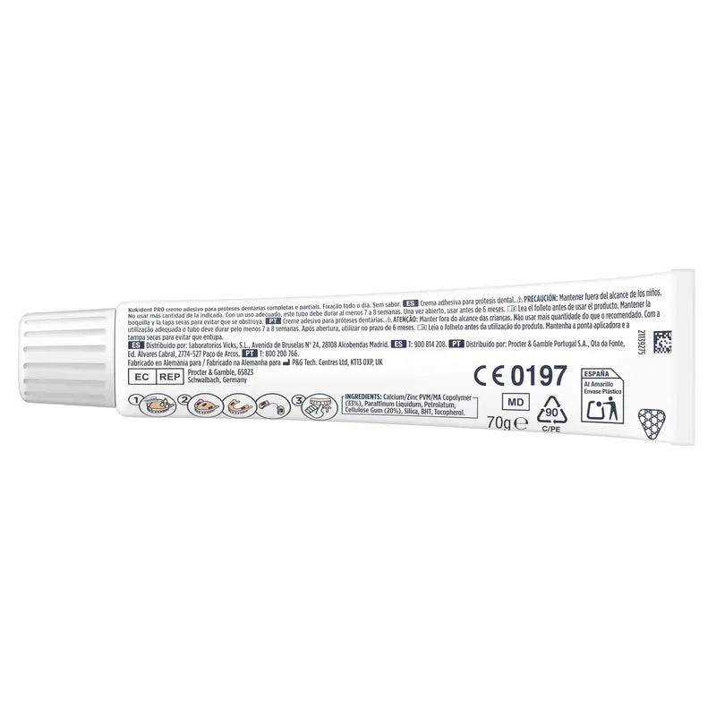 Kukident Duplo Pro Crème adhésive complète pour prothèses dentaires, neutre 2x70 gr
