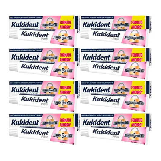 Kukident Pro Complete Denture Adhesive Cream, Pack 8 x 70 G