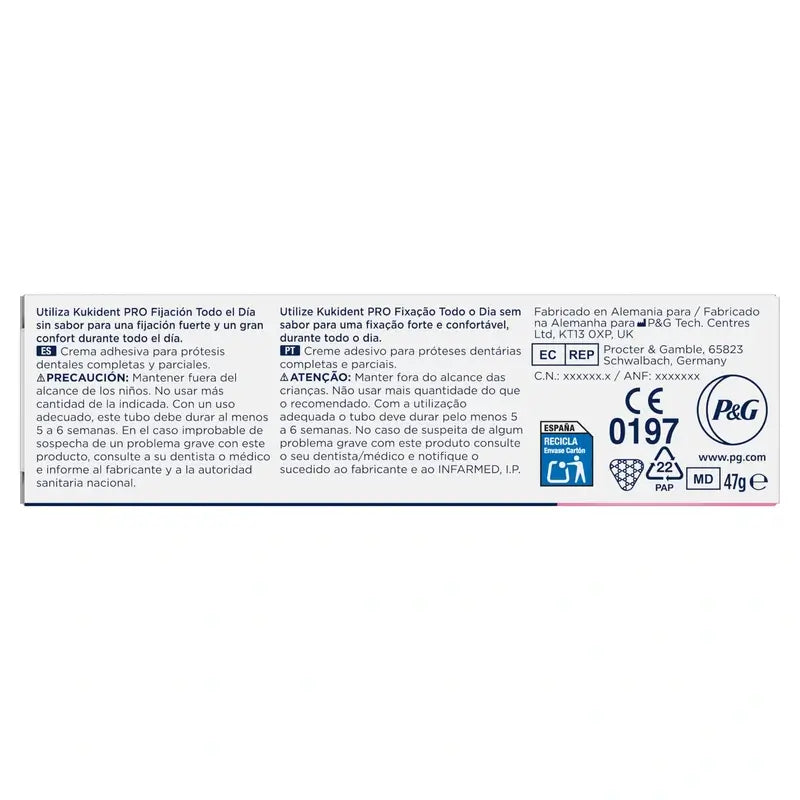 Kukident Pro Complete Neutral Adhesive Cream Prosthesis 47 G