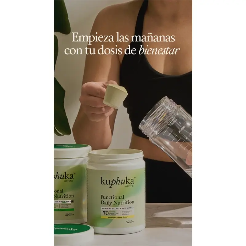 Supplément nutritionnel Kuphuka Greens 100% naturel et holistique Pomme et Vanille, 411 grammes