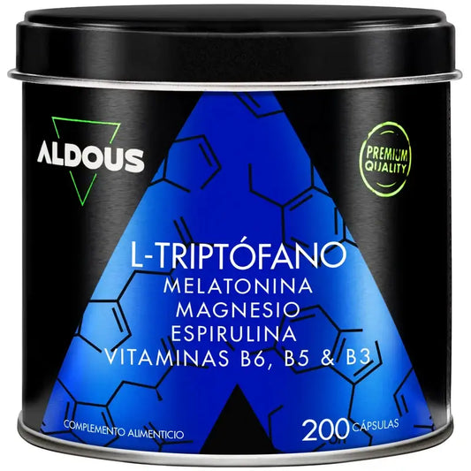 Aldous Labs L-Tryptophane Premium Mélatonine 1,78 mg Magnésium, 200 gélules végétales