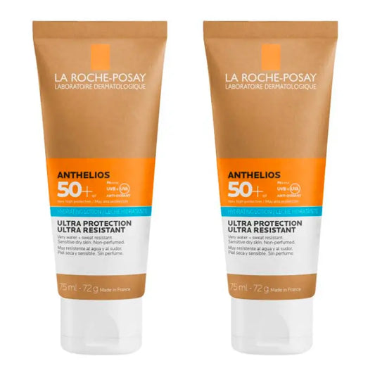 La Roche Posay Duplo Lait Hydratant Anthelios Spf50+ Eco-Durable, 2 X 75 Ml