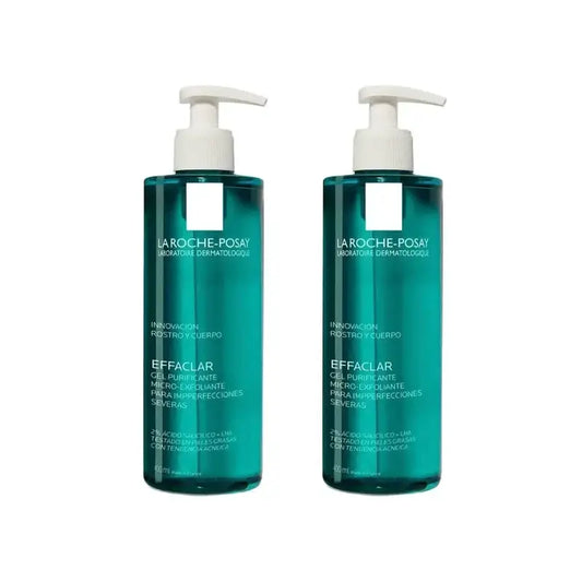 La Roche Posay Effaclar Gel Purifiant Micro-Exfoliant, 2X400 Ml
