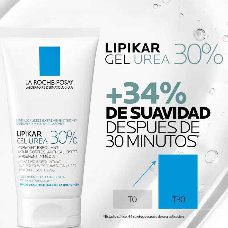 La Roche Posay Lipikar Urea Gel 30% - Gel hydratant à l'urée, 50 ml