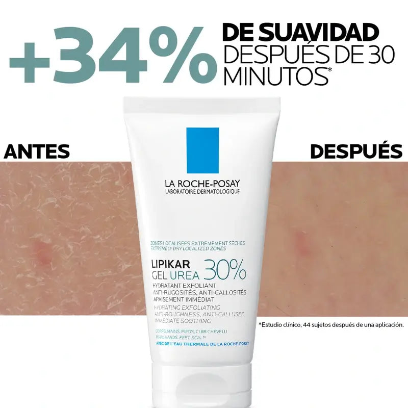La Roche Posay Lipikar Urea Gel 30% - Gel hydratant à l'urée, 50 ml