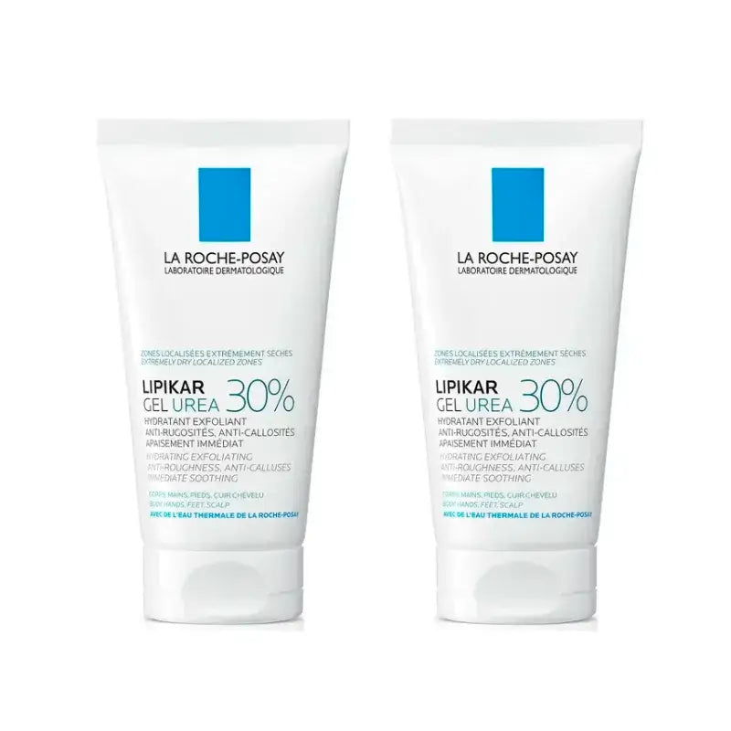La Roche Posay Lipikar Gel Urée 30% - Gel Hydratant à l'Urée, Pack 2 x 50 ml