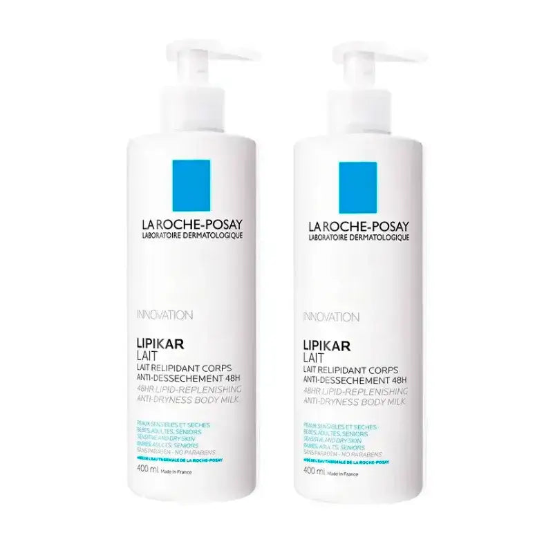 La Roche Posay Lipikar Lait, paquet de 2 x 400 ml