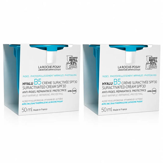 La Roche Posay Pack La Roche Posay Hyalu B5 Crème Suractivée Spf30 Recharge, 50 Ml, x2