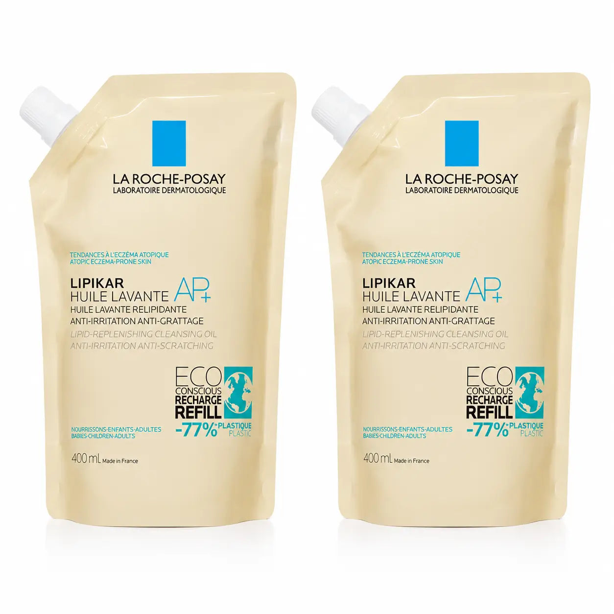 La Roche Posay Pack La Roche Posay Lipikar Huile Lavante Ap+ Recharge , 400 Ml, x2