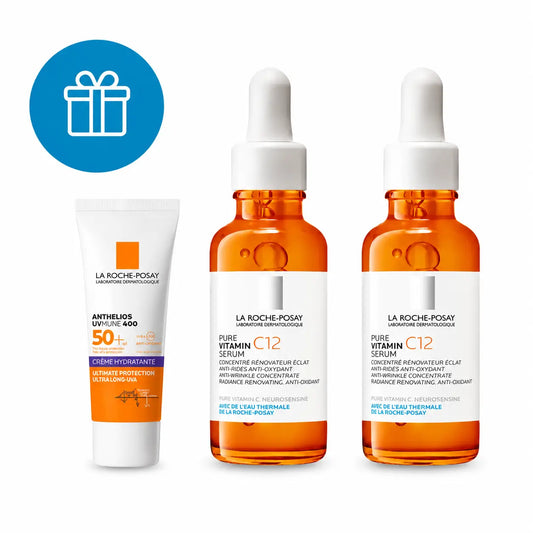 La Roche Posay Pure Vitamine C12 Sérum antioxydant et anti-rides, Pack 2 x 30 ml
