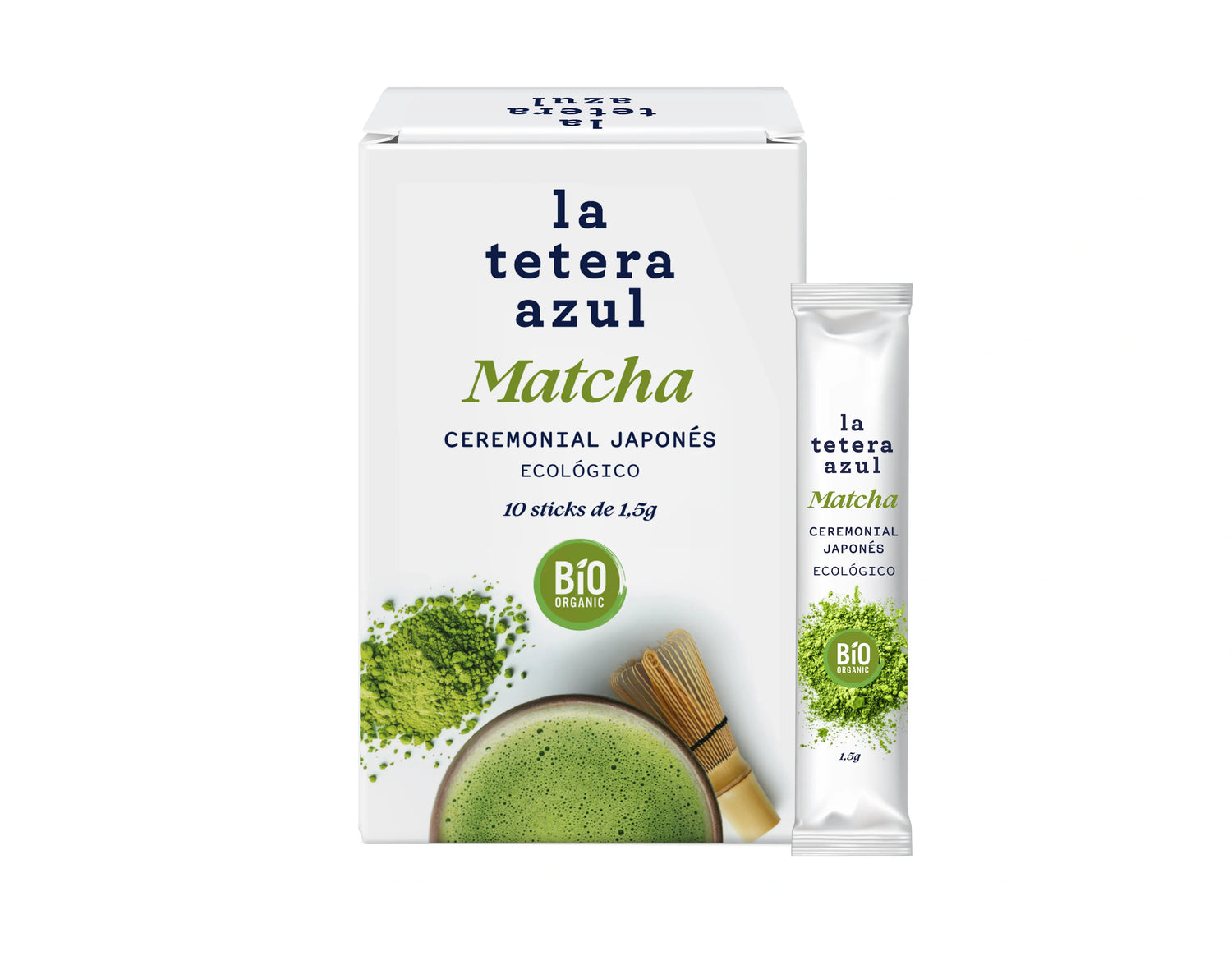 Ceremonial Premiun Japanese Matcha Blue Teapot Premiun 10 bâtons de 1,5g.