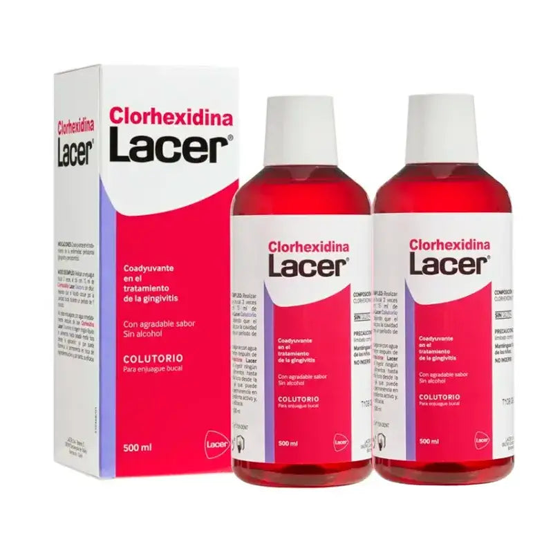 Lacer Duplo Bain de bouche à la chlorhexidine, 2 x 500 ml