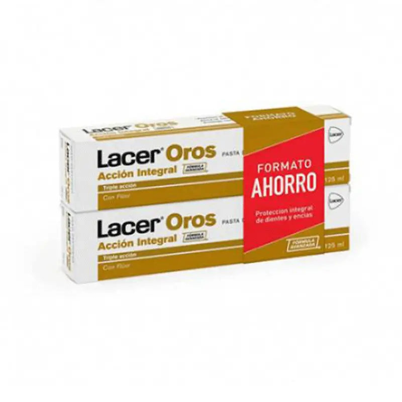 Lacer Duplo Oros Toothpaste, 2x125 ml