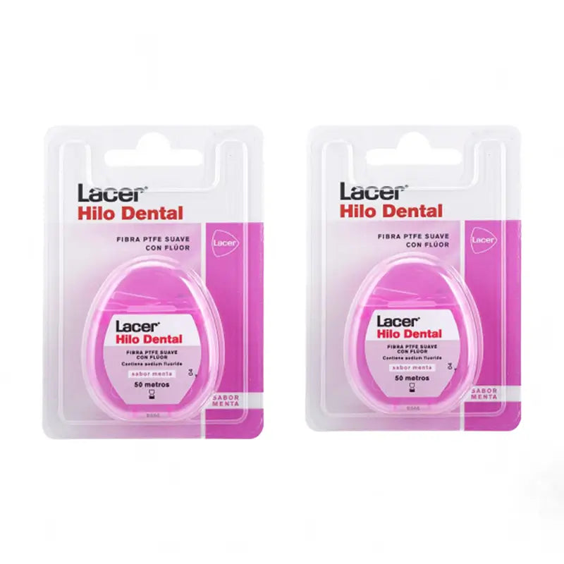 Lacer Triplo Mint Floss with Fluoride, Mint Flavor 50 M