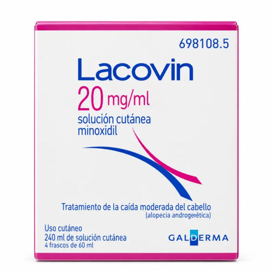 Lacovin 2% Minoxidil Solution 4 Flacons 60 ml