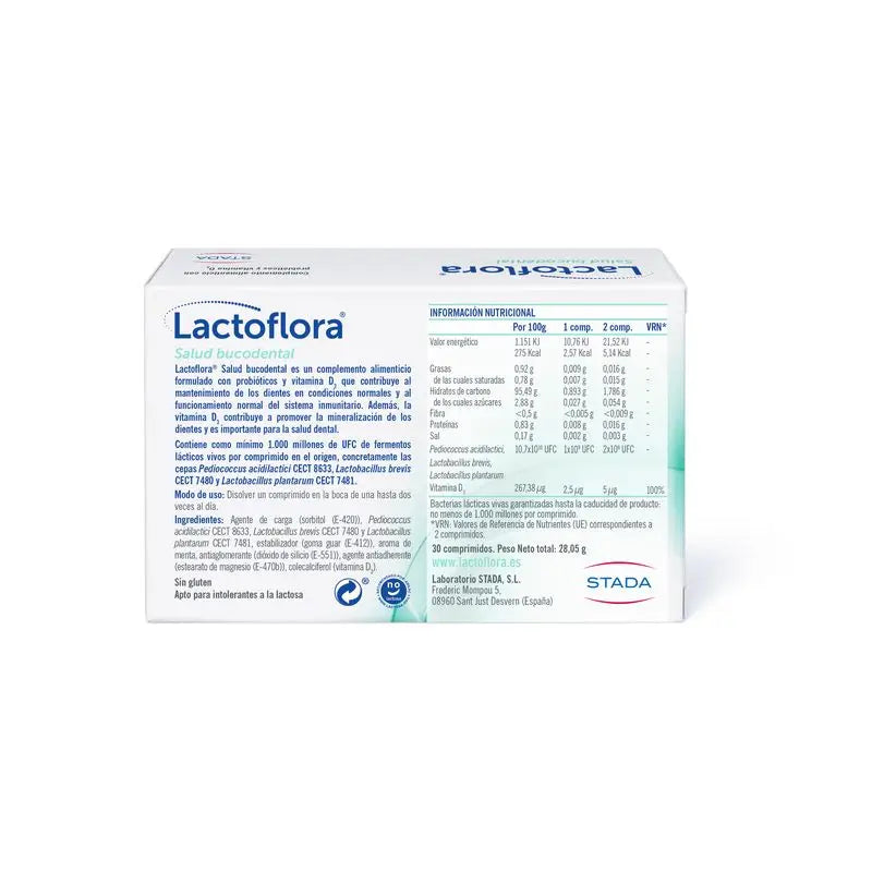 Lactoflora Bucodental Menthe 30 Comprimés