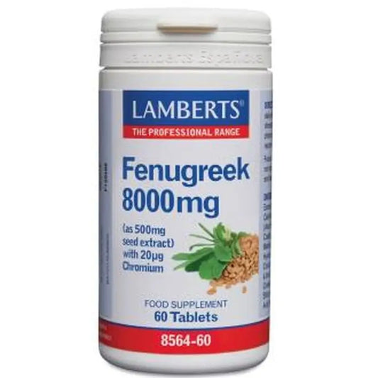 Lamberts Fenugreek 8000Mg. with Chromium 60 Tablets