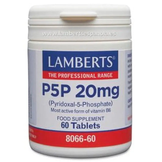 Lamberts P5P 20Mg Pyridoxal-5-Phosphate 60 Tablets