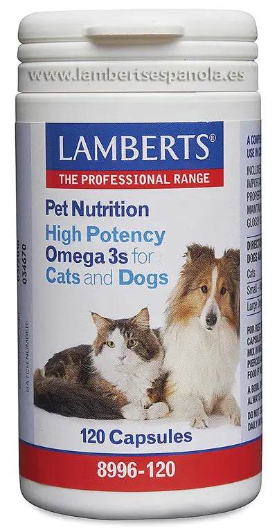 Lamberts Pet Nutrition (Omega 3) Chien Chat 120 Capsules