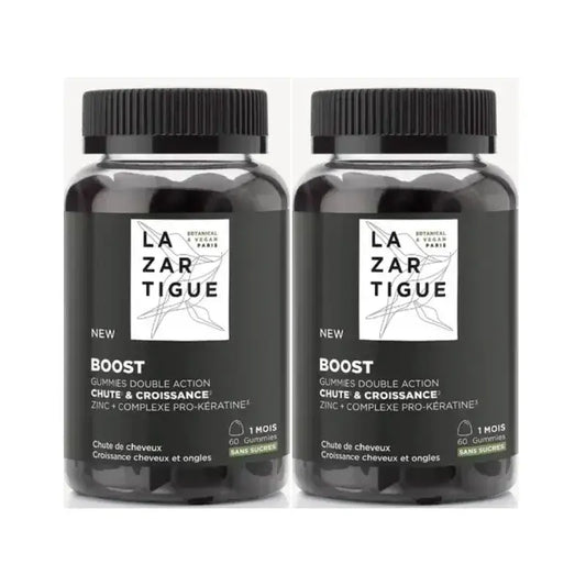 Lazartigue Gummies Chute de cheveux, Pack 2 x 60 unités