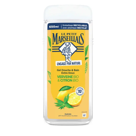 Le Petit Marseillais Gel douche extra-doux à la verveine bio et au citron bio, 650 ml