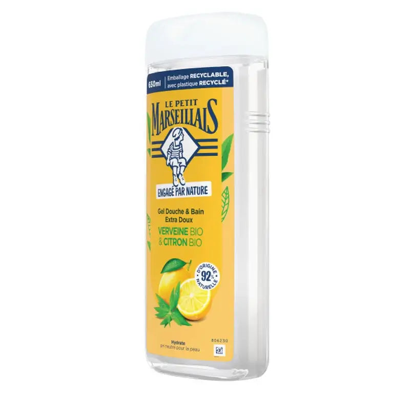 Le Petit Marseillais Gel douche extra-doux à la verveine bio et au citron bio, 650 ml