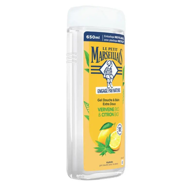 Le Petit Marseillais Gel douche extra-doux à la verveine bio et au citron bio, 650 ml