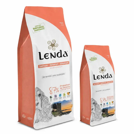 Lenda Chien Adulte Saumon, 12 kg + 2 kg